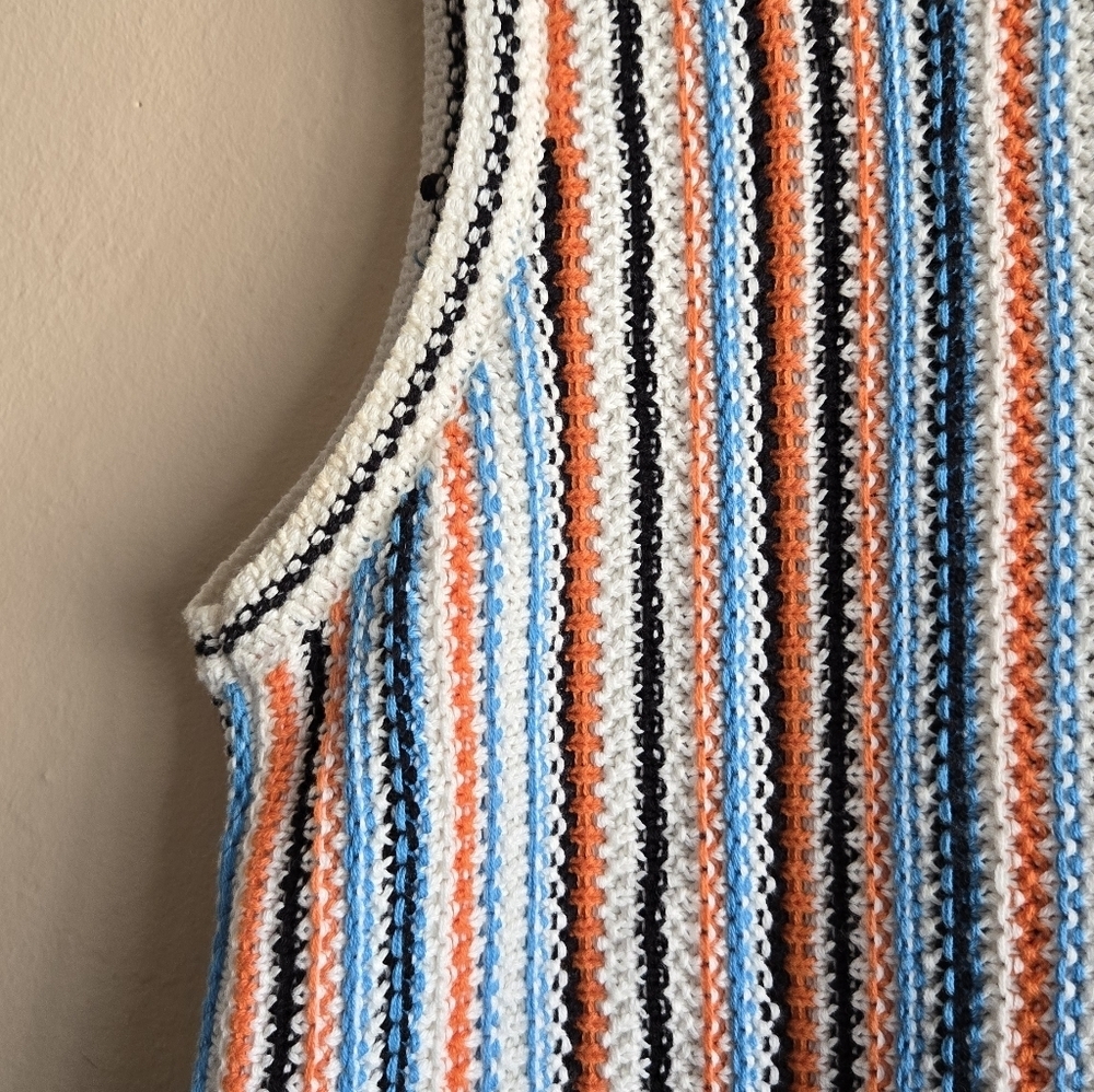 Lou & Grey For Loft Fringe Striped Multicolor Boho Style Tank Size Small - Picture 2 of 12